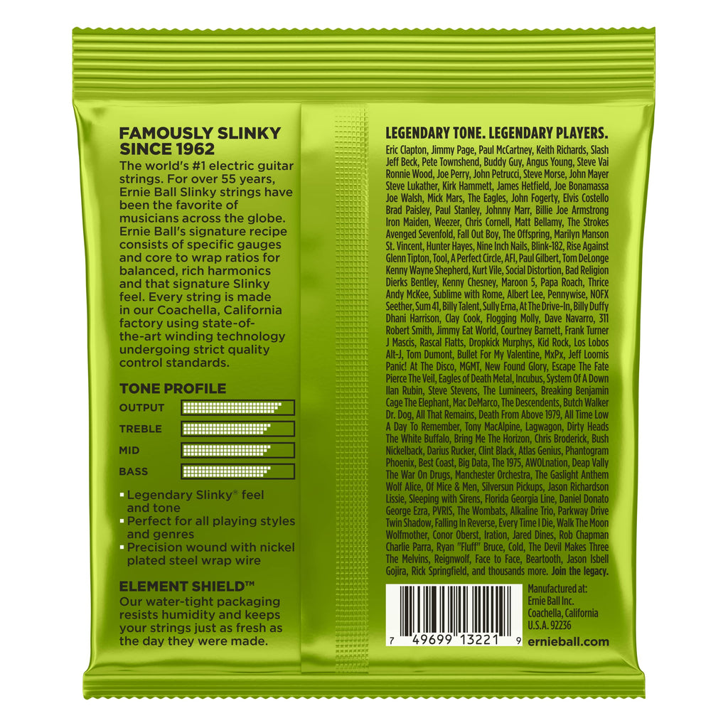 Ernie Ball Regular Slinky Nickel Wound Electric Guitar Strings 3-pack, 10-46 Gauge (P03221)