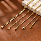 Striviio Gold Bracelets for Women, 14K Gold Plated Stackable Bracelet Stack Set Adjustable Charm Paperclip Chain Snake Link Layered Waterproof Jewelry Sets Gifts