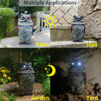 FESTGLOX Solar Owl Decoys to Scare Birds Away, Fake Owl Outdoor Garden