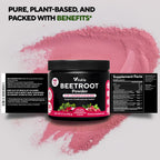 VitaUp Beet Root Powder 8 in 1 – USA Made Beets Powder Supplements with Grape Seed, Hawthorn, Coq10 – with Organic Beetroot for Energy & Circulation Support – Non-GMO, Mixed Berry Flavor, 30 Serving