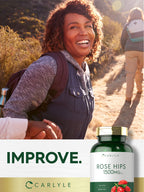 Carlyle Rose Hips | 1500mg | 240 Quick Release Capsules | Non-GMO and Gluten Free Herbal Supplement