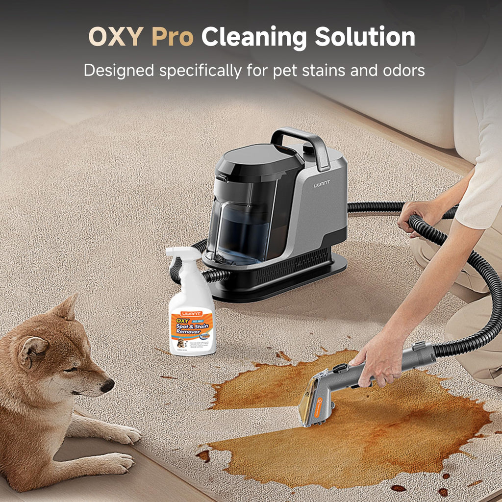 uwant Carpet Cleaner Machine with Steam&Hot&Cold Water System 18Kpa Powerful Suction Upholstery Cleaner Machine with Pet Pro Cleaner for Pets, Carpet Steam Cleaner with Specialty Tools for Cars