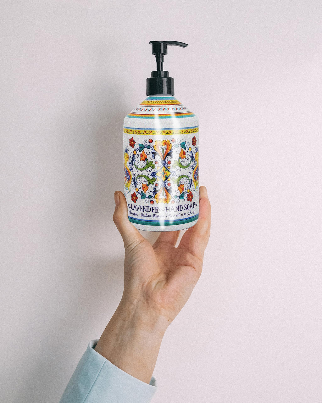 Perugia Italian Deruta Hand Soap - 21.5 fl oz Bottles - 8 pack - Lavendar, Sweet Orange, Lemon Verbana, and Olive Thyme