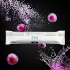DAILY TRIFECTA 3-in-1 Collagen, Creatine & Electrolyte Stick Packs | Type I Collagen, Creatine Monohydrate, Zero Sugar | 30 Natural Single-Serve Packets | Strength, Hydration & Recovery (Grape)
