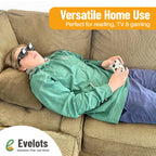 Evelots Laying Down Reading Glasses (2 Pack) - High Definition Lazy Bed Prism Spectacles for Bedside Reading and TV, Over Glasses Design, Unisex