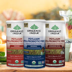 ORGANIC INDIA Psyllium Husk Powder - Pre & Probiotic Fiber Supplement, Organic Psyllium Husk Fiber Supplement with Whole Psyllium Husk, USDA Certified Organic, Vegan, Gluten Free - Cinnamon, 10 Oz