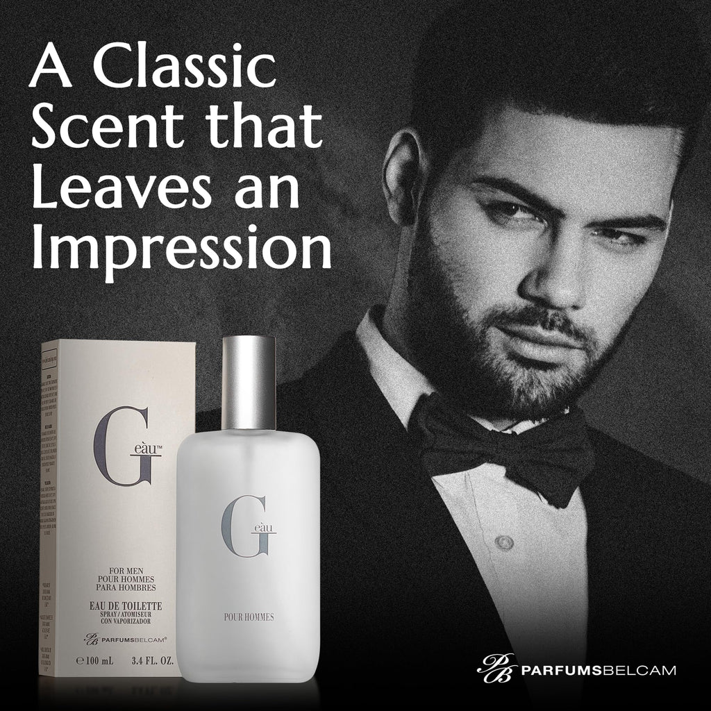 PB ParfumsBelcam G e��u Eau de Toilette Perfume Spray for Men - 3.4 Fl Oz Affordable Long Lasting Cologne, Modern Masculine Scent with Woody Citrus Fragrance Made with Premium Oils for All Day Use