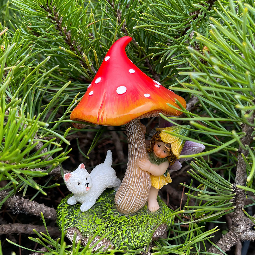 Mood Lab Fairy Garden Figurines - Hide and Seek Set - Miniature Decorative Statues & Accessories - Outdoor & Indoor Garden Decor