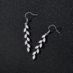 SWEETV Marquise Wedding Bridal Dangle Earrings for Brides Bridesmaid