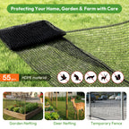 Deer Fence for Garden 4ftx50ft, Plastic Mesh Garden Fencing with Pre-Strung Reinforced Edge, Durable Temporary Fencing, Animal Barrier Fence, Ideal Safe Netting for Poultry, Fruit & Plant Protection