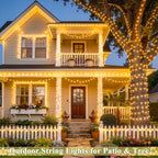 JMEXSUSS 168FT 600 LED String Lights for Outside Clear Wire, Warm White Christmas Lights Outdoor Waterproof, Tree Lights Outdoor Plug in for Patio Wedding Party Holiday Christmas Bedroom Pergola Decor