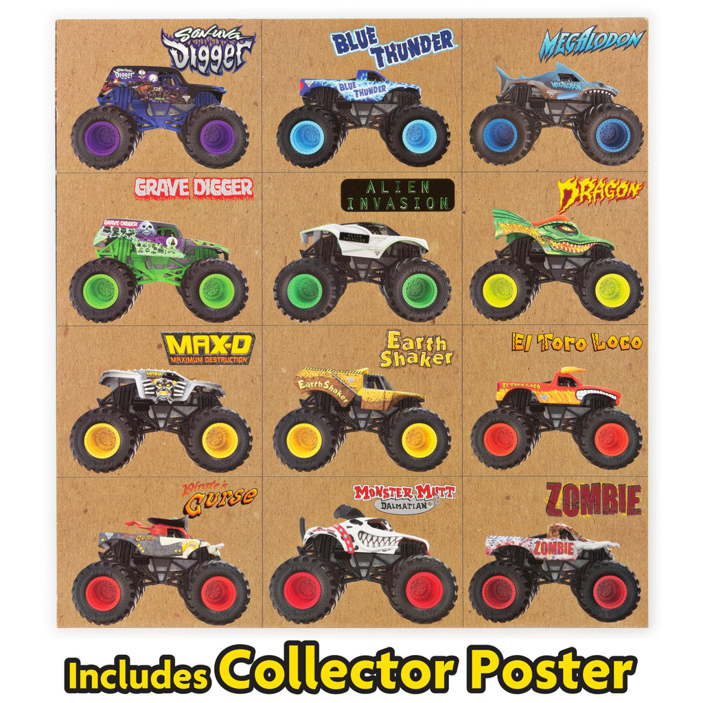 Monster Jam, Official 12-Pack of 1:64 Scale Die-Cast Monster Trucks for Boys and Girls, Kids Toys for Ages 4-6+, Amazon Exclusive