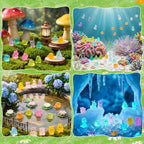 Lufstd 220pcs Mini Resin Animals - Resin Animals Mystery Bags,Individually Wrapped Blind Bags Tiny Animal Figurines for Dollhouse, Fairy Garden, Aquarium, Party Favors & DIY Craft Decor