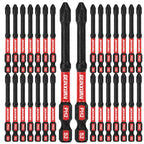 Geinxurn Impact Tough #2 Phillips 3 in. D2 Steel Long Extension Insert Driver Bits,30Pack 1/4 Inch Hex Shank Long Cross Magnetic PH2 Screwdriver Bits Set