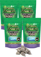 Green Gobbler Septic Tank Treatment Packets - Natural Bacteria to Prevent Costly Septic Issues, Back-Ups, Foul Odor (24 Pods) Pod: Color May Vary