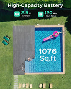 [2026 New] WYBOT A1 Robotic Pool Cleaner – Dual-Layer Filtration, 120-Min Runtime, Powerful Cordless Pool Vacuum for Above-Ground & Flat Pools, Efficient Debris Removal & Auto-Parking Design (Gray)