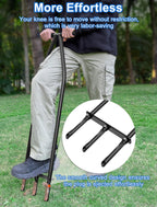 Xuperace Lawn Aerator Tool, Core Aerator Lawn Tool with Alloy Steel Material, Sturdy Grass Aerator for Lawn Health Soil Yard Aerator