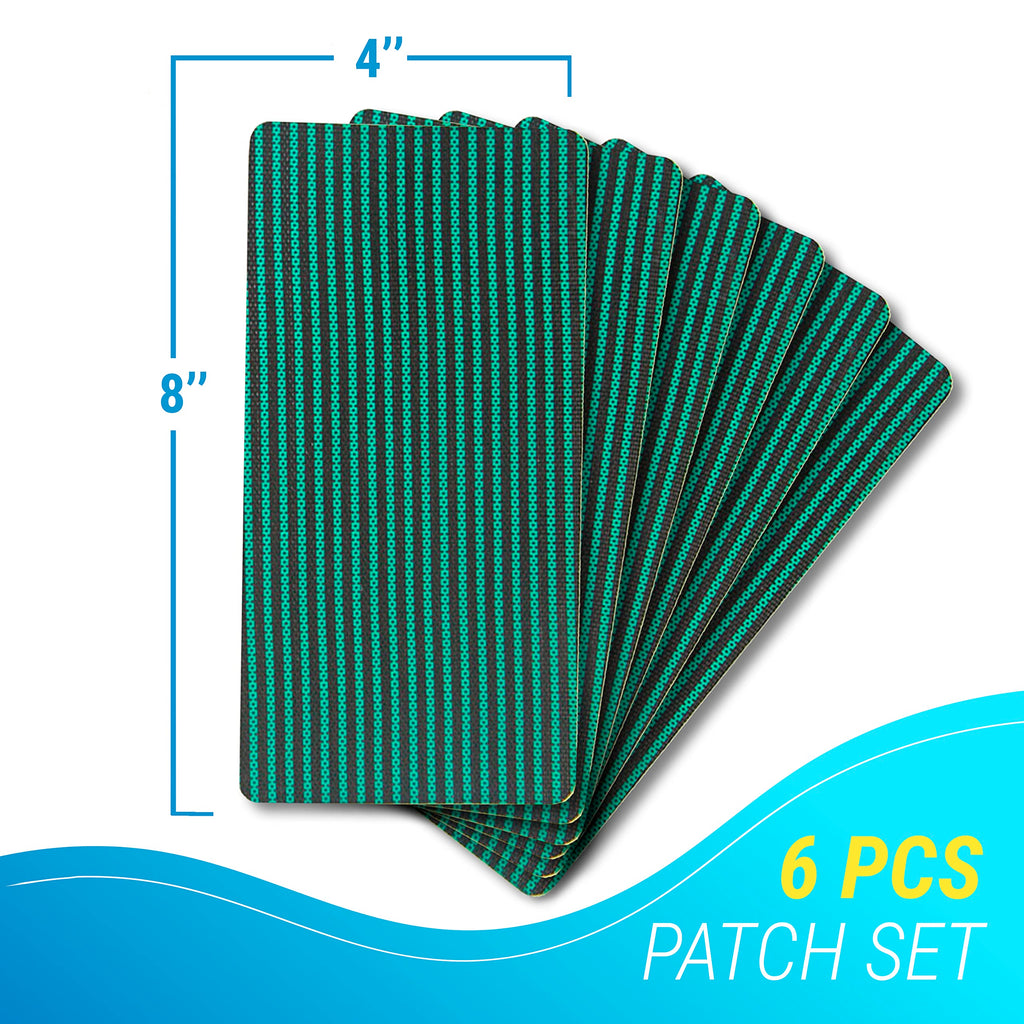 Pool Patch Repair Kit, Pool Cover Patch, 4x8 inch Self Adhesive Vinyl (PVH), Swimming Pool Patch Repair Kit, 6 Pack