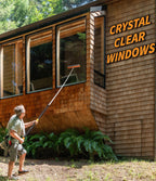 14 Foot Exterior House Cleaning Brush Set with 5-8 ft Extension Pole // Vinyl Siding Brushes with Telescopic Extendable Pole & Window Cleaning Squeegee Tool // The Ultimate Extension Scrub Brush Set