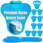 Premuim Large Urinal Screen Deodorizer 10 pack of 3D Wave – Anti-Splash Urinal Cake infused with Essential Oils for Long Lasting 30-Day Odor Control in Bathrooms Toilets Offices Schools, Ocean Breeze