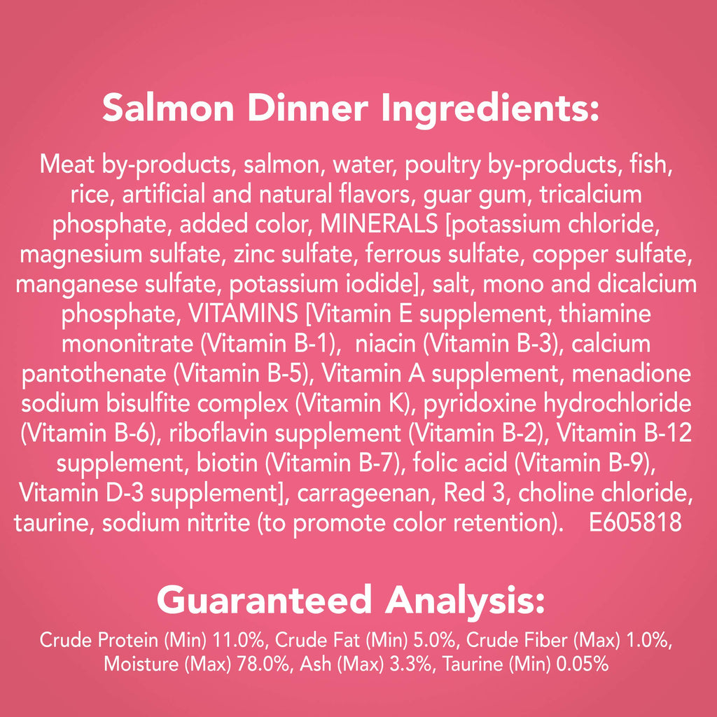 Purina Friskies Wet Cat Food Pate, Salmon Dinner, (24) 5.5 oz Cans