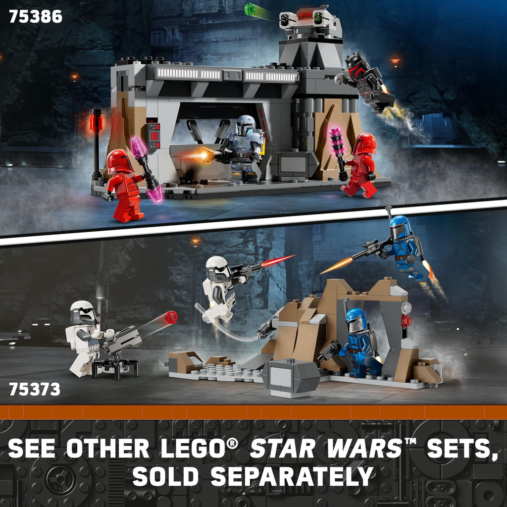 LEGO Star Wars: The Mandalorian Paz Vizsla and Moff Gideon Battle, Fun Building Set for Kids, Collectible Star Wars Toy with 4 Minifigures, Star Wars Birthday Gift for 7 Year Old Boys and Girls, 75386