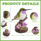 Hummingbird Garden Statues Bird Figurine Decor for Outdoor Yard Patio Lawn
