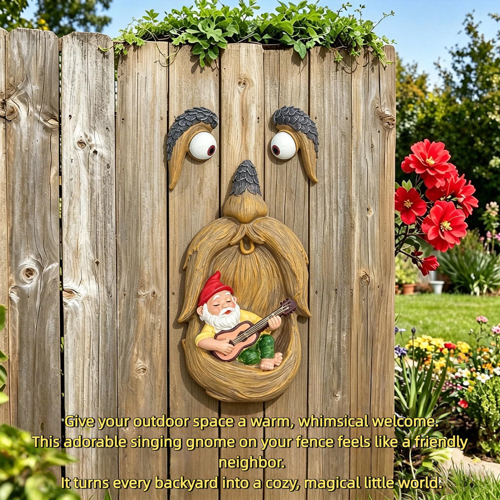 tree faces decor outdoor,tree faces,tree decorations outdoor,with gnomes
