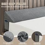 IFNOW Queen Size(60"x7.5"x10") Bed Wedge Pillow for Headboard, Mattress Gap Filler(0-8"), Bed Wedge for Gap Between Your Headboard and Mattress Dark Grey