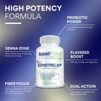 Research Verified ConstiRelief - The best Supplement for Constipation Relief on the market - with L. Acidophilus for long term health and prevention. 100% back guarantee! (Pack of 3)