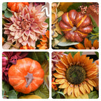 Fall Wreaths for Front Door 24 Inch Autumn Wreath with Sunflowers, Pumpkins