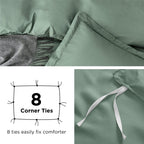Bedsure Duvet Cover Queen Size - Soft Double Brushed Bedding Set for Kids & Adults, Zipper Closure, 3 Pieces, Includes 1 Duvet Cover (90"x90") & 2 Pillow Shams, NO Comforter, Sage Green
