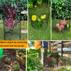 6 Pack Plant Protector from Animals, 13.5" Dia x 14" H Wire Plant Protectors, 18pcs Pre-Bent Metal Mesh to Keep Animals Out with Zip Ties & Stakes (6 Packs)