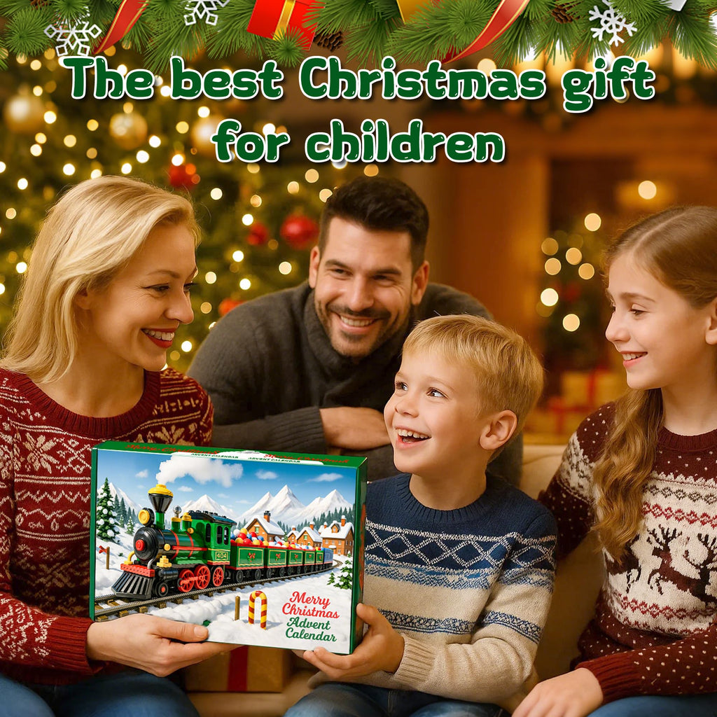 Rubypop Christmas Train Advent Calendar 2026 Building Blocks Set for Boys