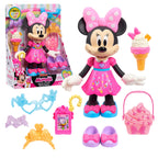 Disney Junior Sweets & Treats Minnie Mouse, Interactive 10-Inch Doll with Lights, Sounds, and Accessories, Kids Toys for Ages 3 Up, Amazon Exclusive by Just Play