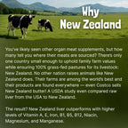 Grass Fed Beef Organs – (200 Count) Liver, Heart, Kidney, Pancreas, Spleen Supplement. Organ Meat Complex sourced from New Zealand