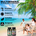 AyBet Sea Moss & Himalayan Shilajit Supplement Combo–Herbal Formula with Black Seed Oil, Ashwagandha, Rhodiola, Turmeric, Ginger – Mineral, Antioxidant Support–Organic, Halal, Vegan Capsules–240 Count