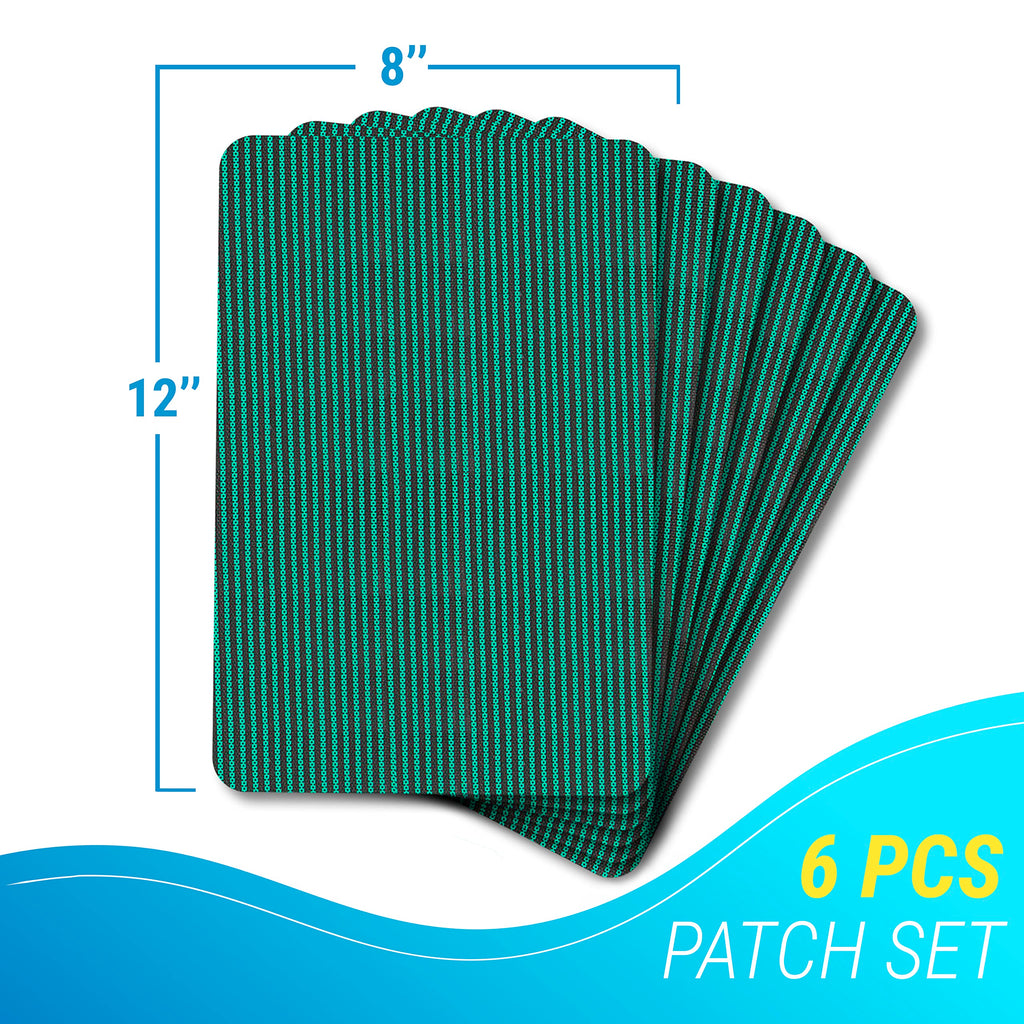 Pool Patch Repair Kit, Pool Cover Patch, 12x8 Self Adhesive Vinyl (PVH), Swimming Pool Patch Repair Kit, 6 Pack