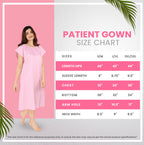 Hospital Gown for Women Patient Gown, Floral Peach, 2XLarge-3XLarge