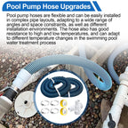6 Ft Above Ground Pool Hoses for Hayward Filter Pump, 1-1/2" Pool Pump Hose Connector Hose Replacement Kit（2 Pack)