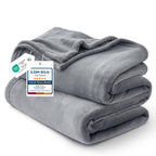 Bedsure GentleSoft Fleece Bed Blankets Queen Size Grey - Soft Cozy Warm Fall Throw Blanket Halloween Decorations Lightweight Anti-Static, Room Home Decor Gifts for Husband and Men, 90x90 inches