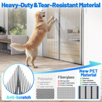 Heavy Duty Magnetic Screen Door Mesh - Auto-Sealing Hand-Free Door Net Screen with 50 Magnets, Pet & Kid Friendly, PET Fine Mesh Doors Screens Keep Bugs & Mosquitos Out Fits Front Doors Size 36” x 82”