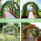 RUBFAC 7.8ft Garden Arch, Metal Trellis for Climbing Plants Outdoor