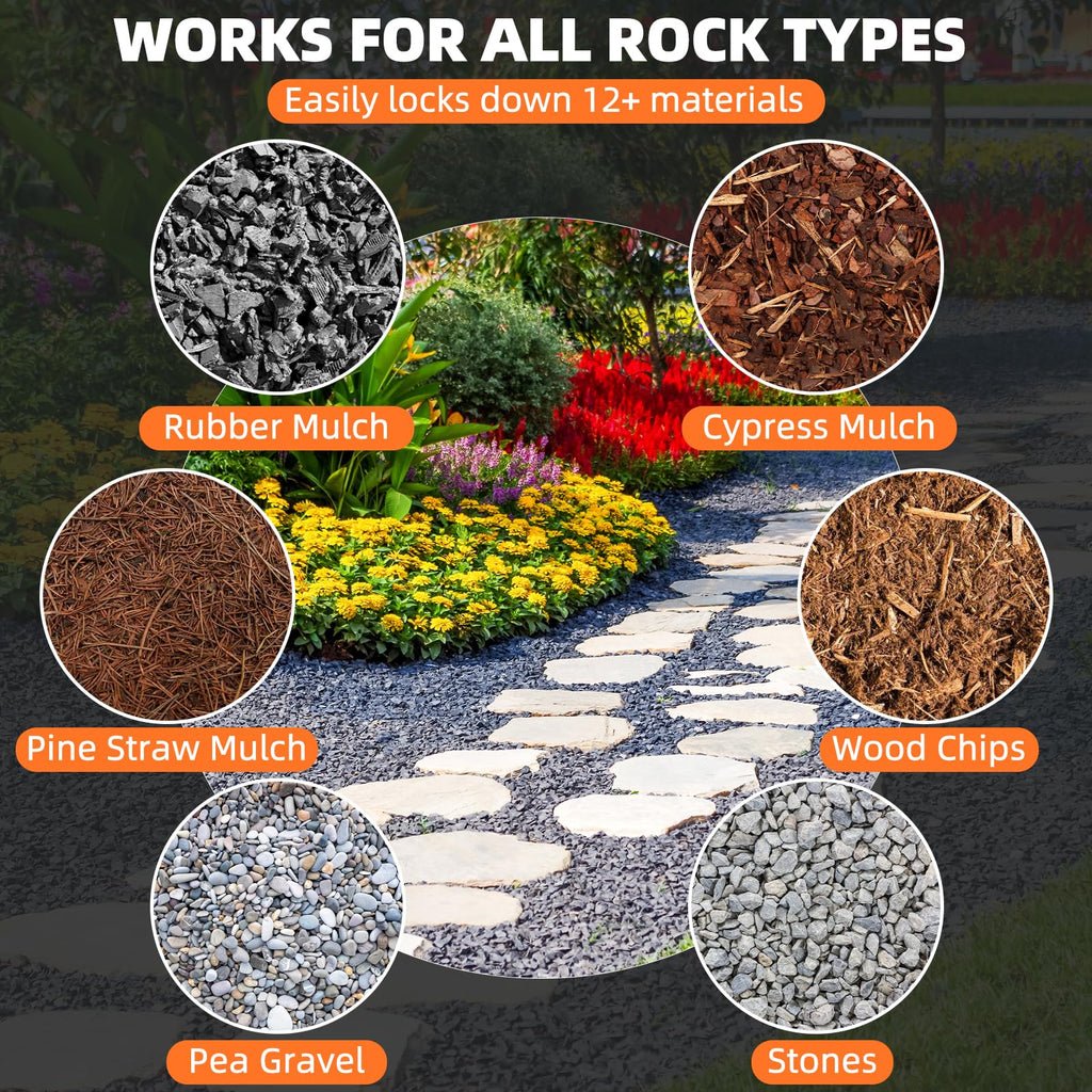 Shabebe Rock Glue for Landscaping 1 Gallon, Ultra-Stick Mulch Bond Gravel Binder & Stone Adhesive, 100% Water-Permeable Pea Gravel Stabilizer, Long-Lasting Rock Glue for Paths, Patios & Borders