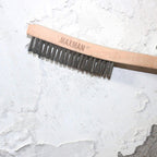 MAXMAN Wire Brush, 14" Stainless Steel Bristle, Heavy Duty Rust Remover
