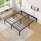 NEW JETO Metal Bed Frame,Queen Size Bed Frame with Storage Space,14 Inch