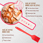 Complete Sourdough Starter Kit, Banneton Bread Proofing Basket with Glass Sourdough Starter Jar, Sourdough Bread Baking Supplies, 9'' Round Bread Proofing Basket, Sourdough Starter for Bread Making Baking Fermentation