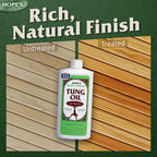 HOPE'S 100% Pure Tung Oil, Food Safe, Premium Waterproof Natural Wood Finish and Sealer for Indoor and Outdoor Projects,16 Fl Oz, 1 Pack