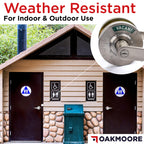 OAKMOORE Commercial Door Handle | Vacant Occupied & Commercial Restroom Lock for Public Bathroom & Industrial Buildings