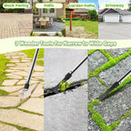 PIMEKOY Crack Weeder Tool Set, 3 Different Weed Remover Tool Head for Paver